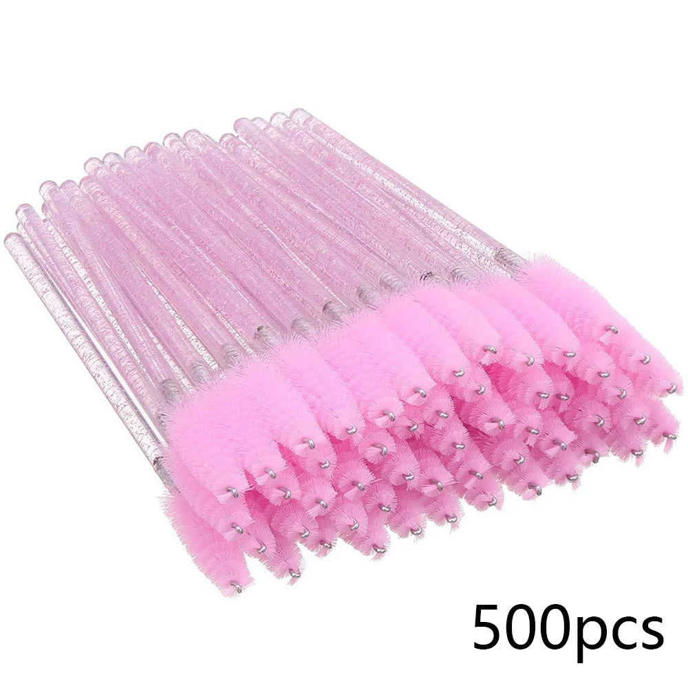 500/1000pcs Eyelash Brush Applicator Lash Mascara Wands Brushes For Eyelash Extension Eyebrow Spoolies Beauty Tools