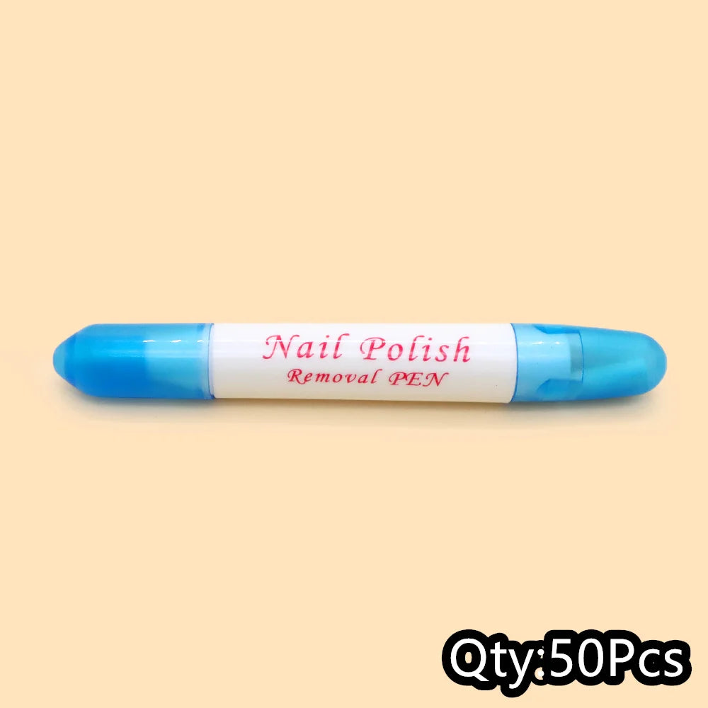50Pcs Nail Polish Remover Pen With 3 Replaceable Tips Nail Polish Corrector Pen For Precision Cleaning Nail-Art Mistakes Cleanup