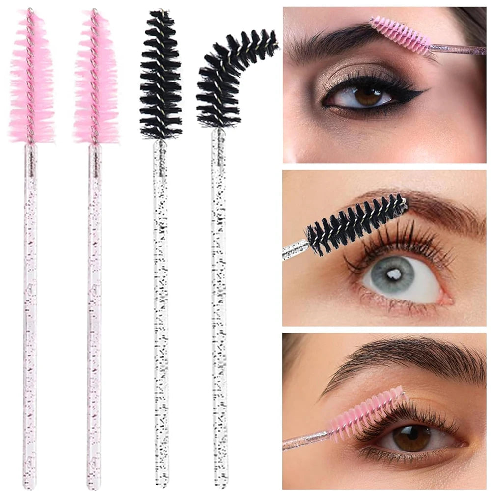 500/1000pcs Eyelash Brush Applicator Lash Mascara Wands Brushes For Eyelash Extension Eyebrow Spoolies Beauty Tools