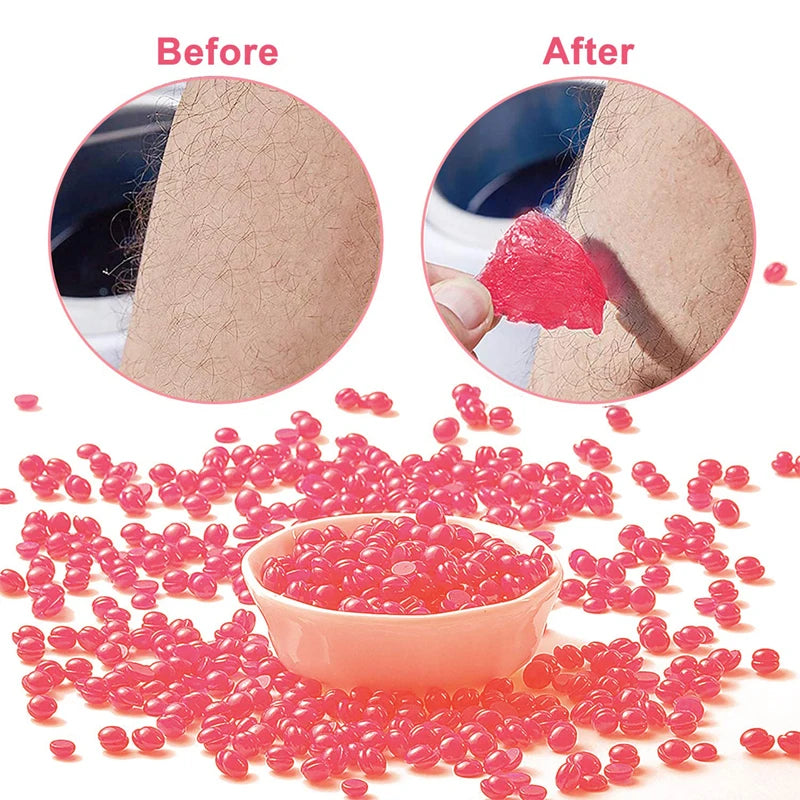 500g Wax Beans For Wax Heater Whole Body Hot Film Depilatory Wax For Wax Heater Kit Waxing Wax Beans For Hair Removal Wax Pot