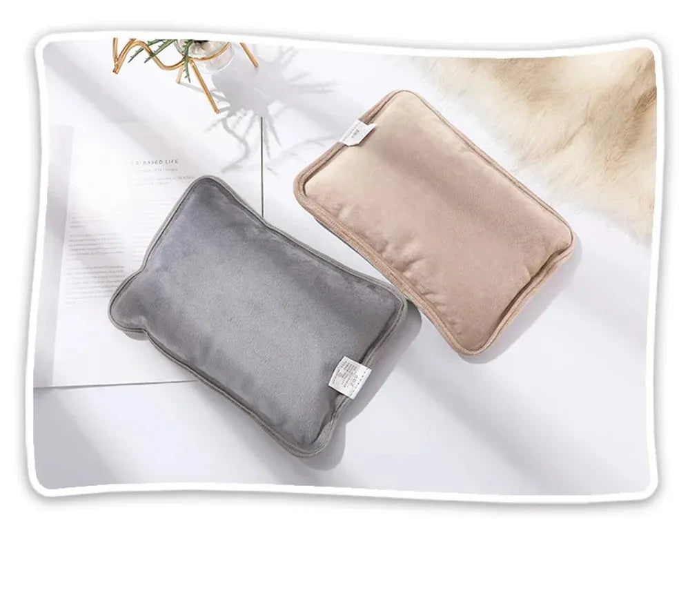 Rechargeable Hot Water Bottle Cute Electric Hand Warmer EU Plug Reusable Hot Compress Bag Heating Pad Hand Pocket Warmer
