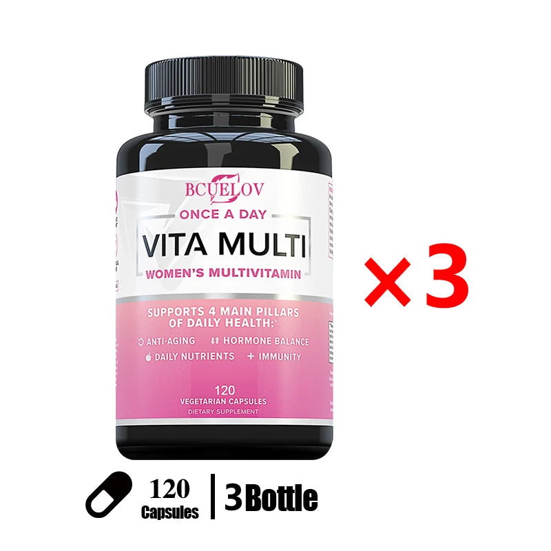 Women's Daily Multi Supplement Capsules - Daily Multivitamin To Support Energy and Immune Joints Hair Skin & Nails Health