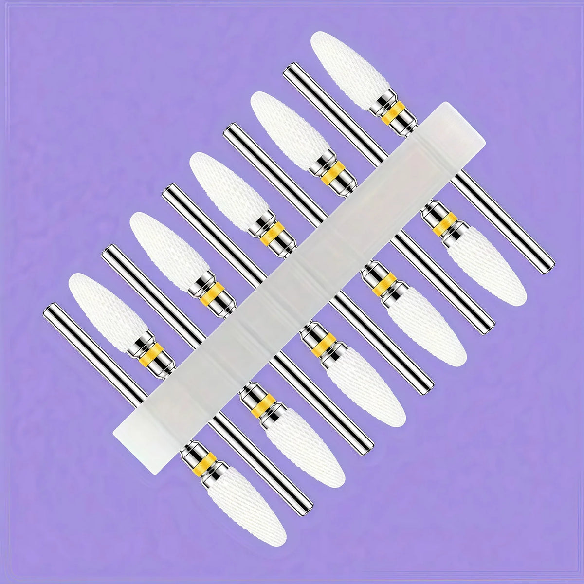10pcs Ceramic Nail Buffering Heads for Perfect Nail Finish Professional Grade Ceramic Material for Smooth And Shiny Nails