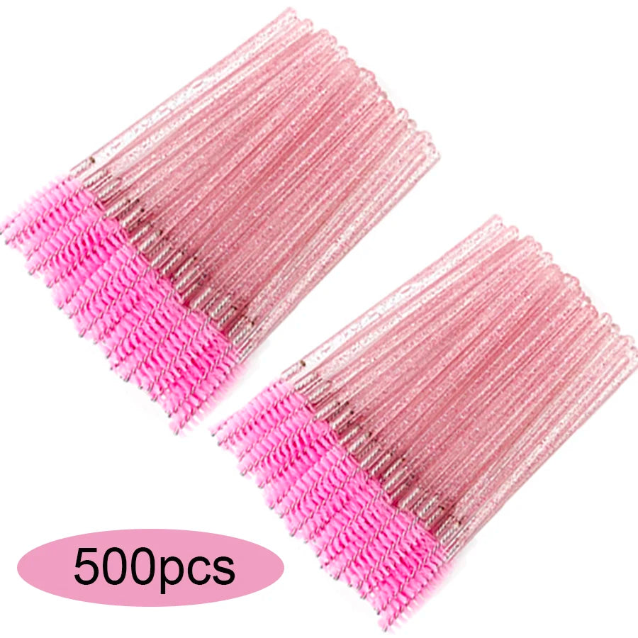 50/100/300/500pcs Makeup Tool   Eyebrow Eyelash Brushes Eyelash Spoolies  Mascara Wands Applicator for Eyelash Extension