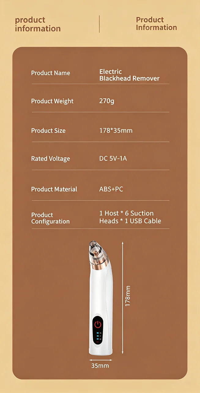 Blackhead Suction Device Electric Suction Beauty Salon Men's Specific Blackhead Suction Device