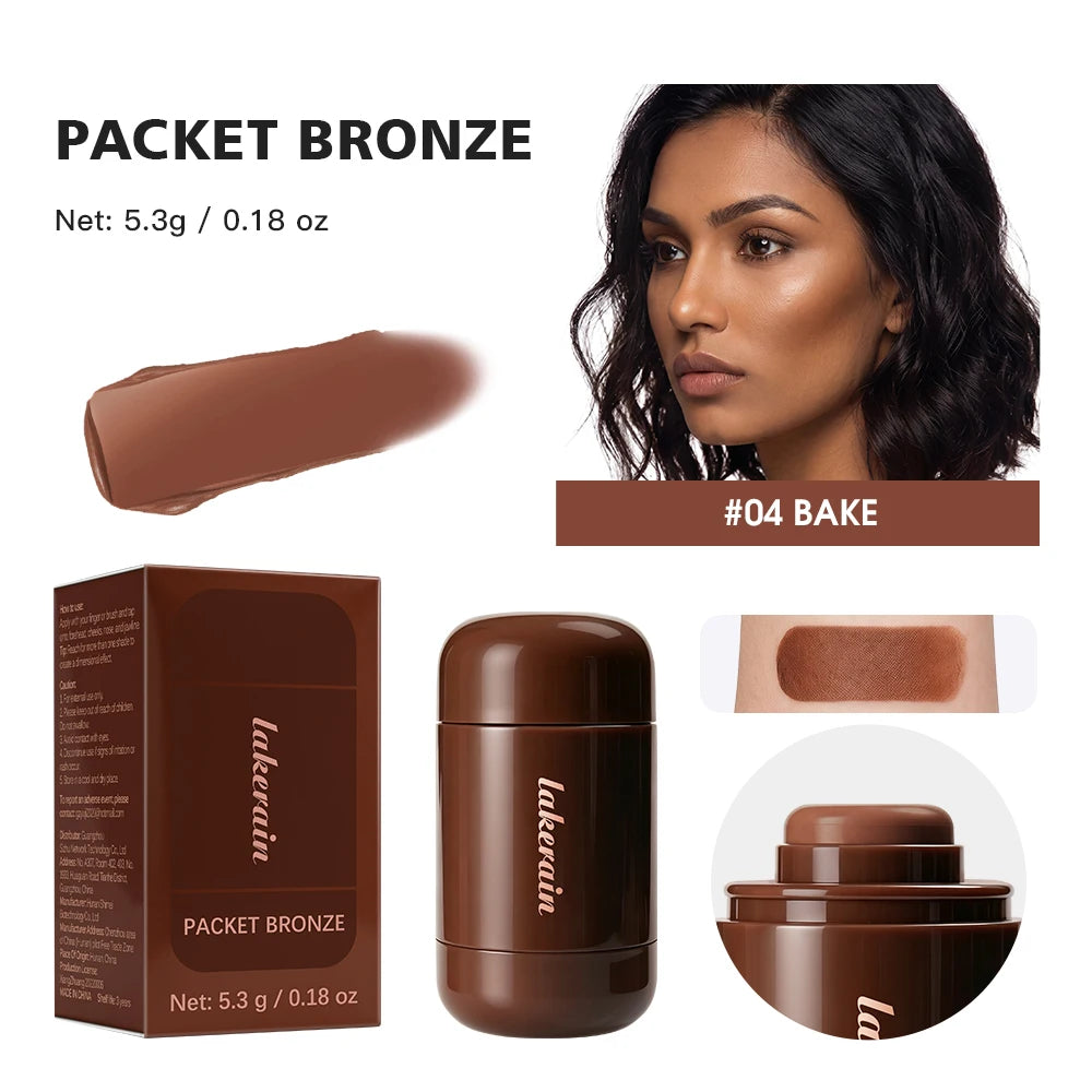 Cream Bronzer Stick Portable Creamy Light Non Sticky Texture Easy Blend For Face Contour Shaping Bronzing Makeup