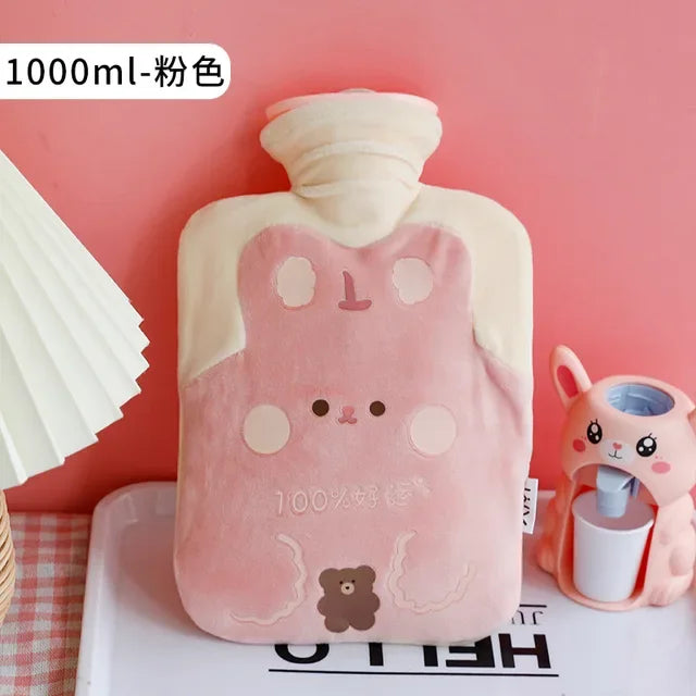 Cute Large Warmer Hot Water Bag for Period Pain Stuffed Menstrual Colic Heater Plush Hand Warmer Seed Guatero Bottle