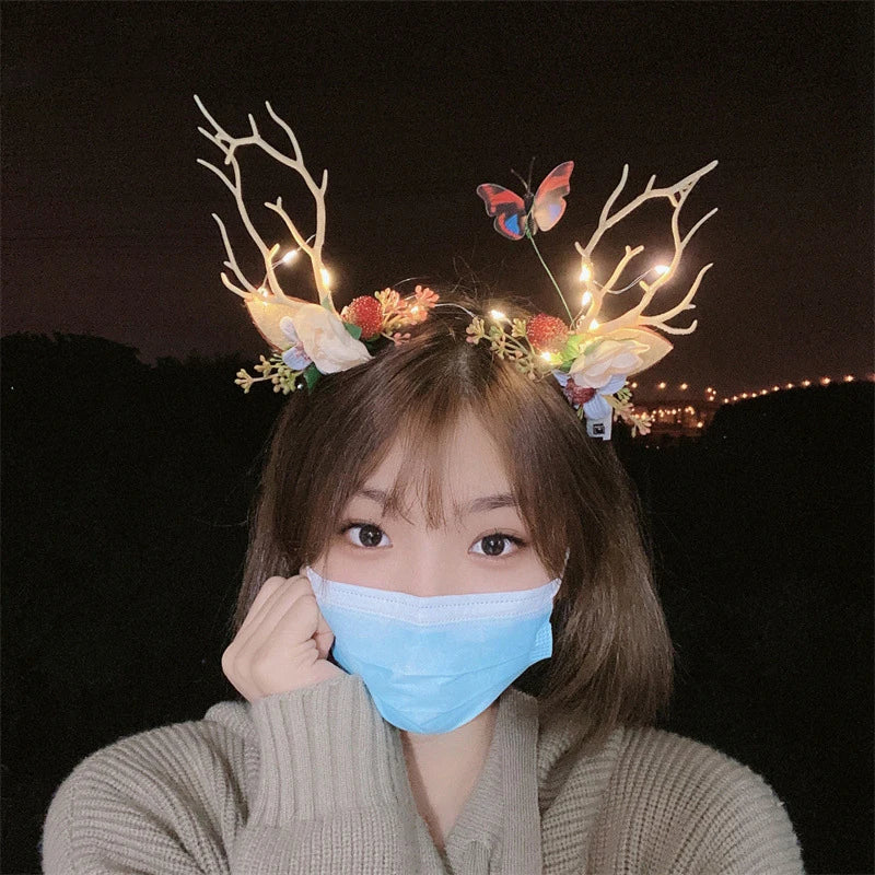 Christmas Headband New Year 2026 Supplies Christmas Hair Pins Xmas Party Headwear Navidad Home Outdoor Hair Hoop