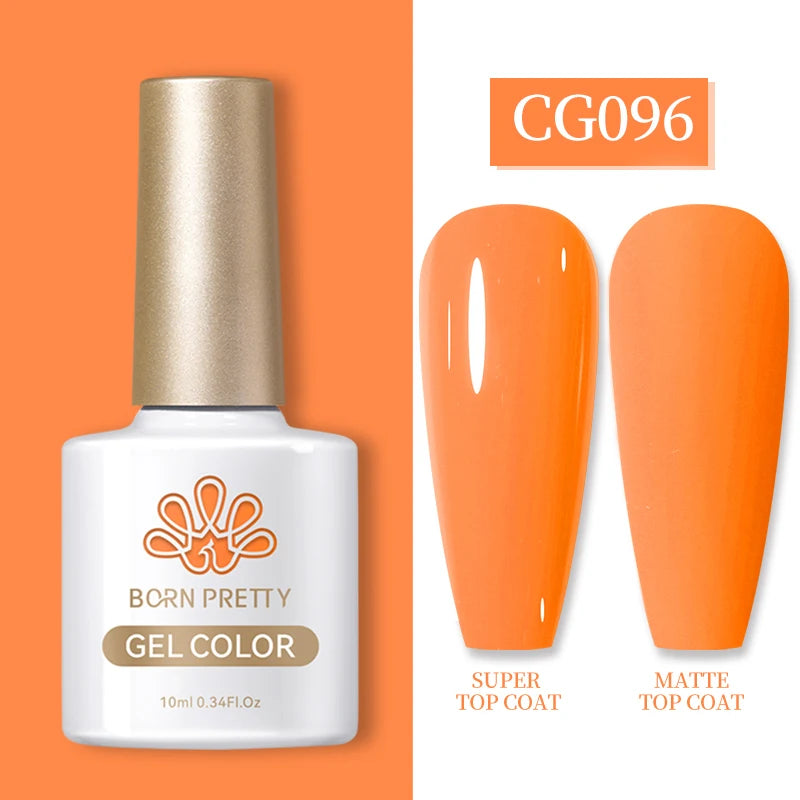 BORN PRETTY 10ml Gel Nail Polish Gel 130 Colors Semi Permanent Solid Nail Gel Varnish Soak Off UV Gel for Base Top Coat