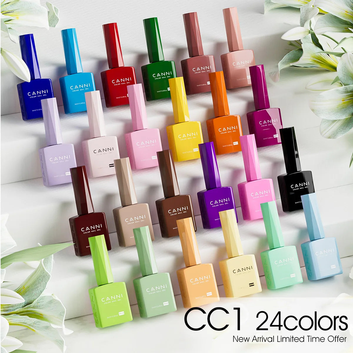 CANNI Hema Free Nail Gel Polish Christmas Red Color Collection Semi Permanent Nail Dehydrator Primer 9ml French Gorgeous Color