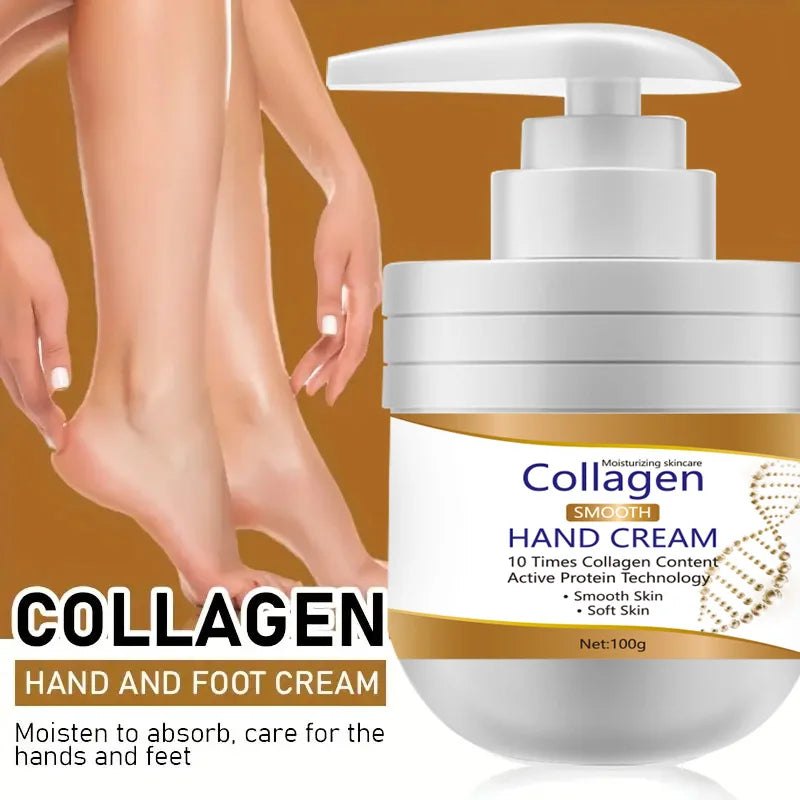 Collagen Hand and Foot Cream, Suitable for Hands and Feet, Skin Care, Hand and Foot Care, Restores Your Soft and Supple Hands and Feet, Refreshing for Summer