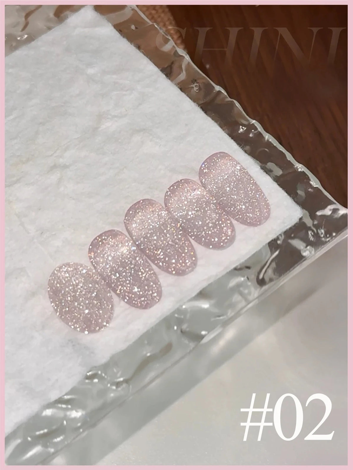 MN 1-9PCS Pink Blue White Green Color Series Gel Nail Polish With Strobe Glitter Brocade Diamond Gel Polish