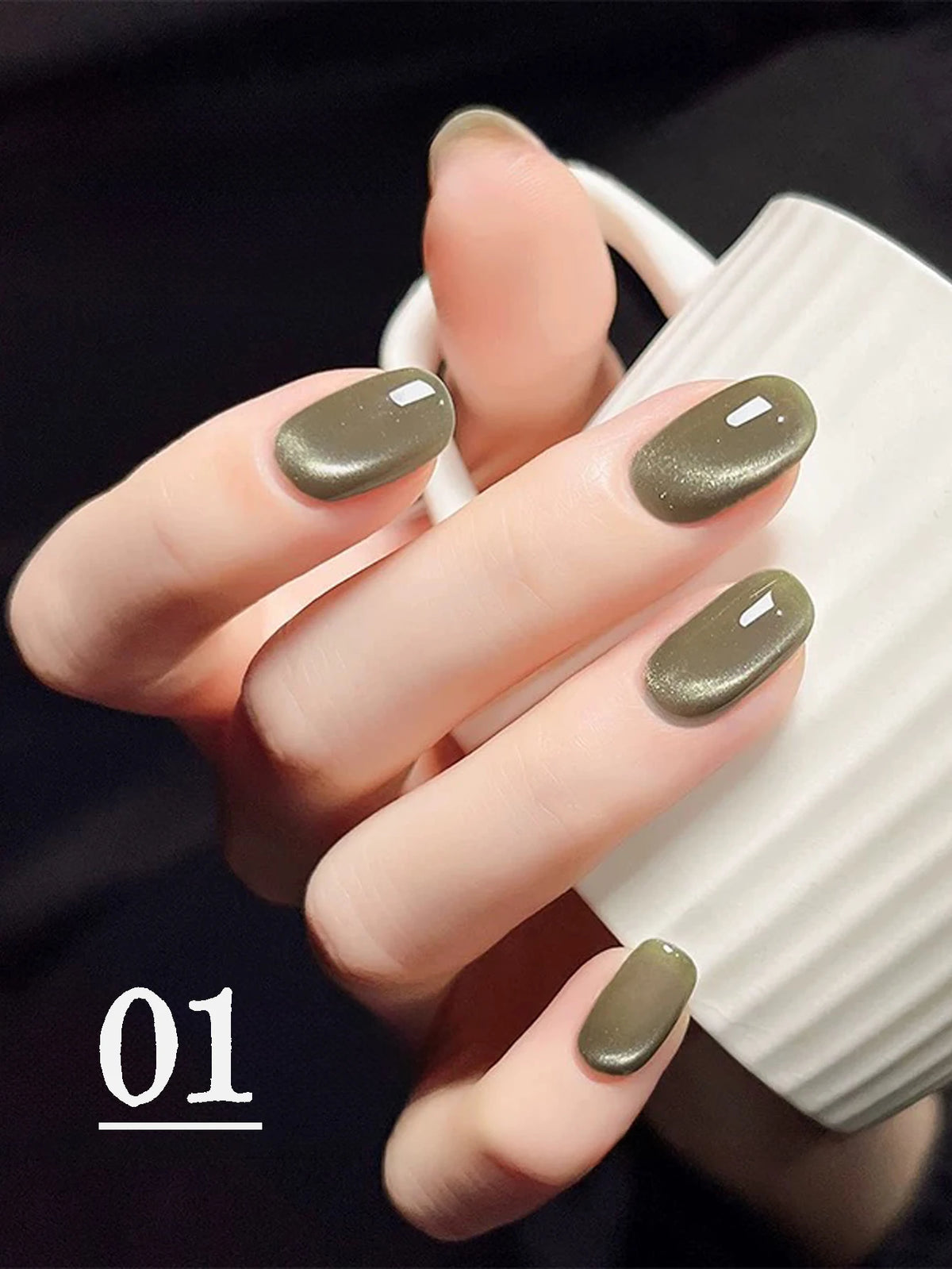 1-12pcs WS Autumn Winter Nails Golden Red Cat Eye Gel Nail Polish Whitening Popular Dopamine Nail Shop Nail Art Nail Supplies