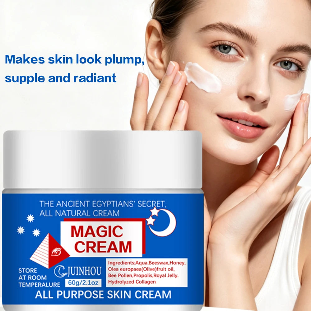 JUINHOU Bee Royal Jelly Face Cream Glutathione Kojic Acid Vitamin C Multi Peptide Anti Aging Moisturizer For Dry Mature Skin