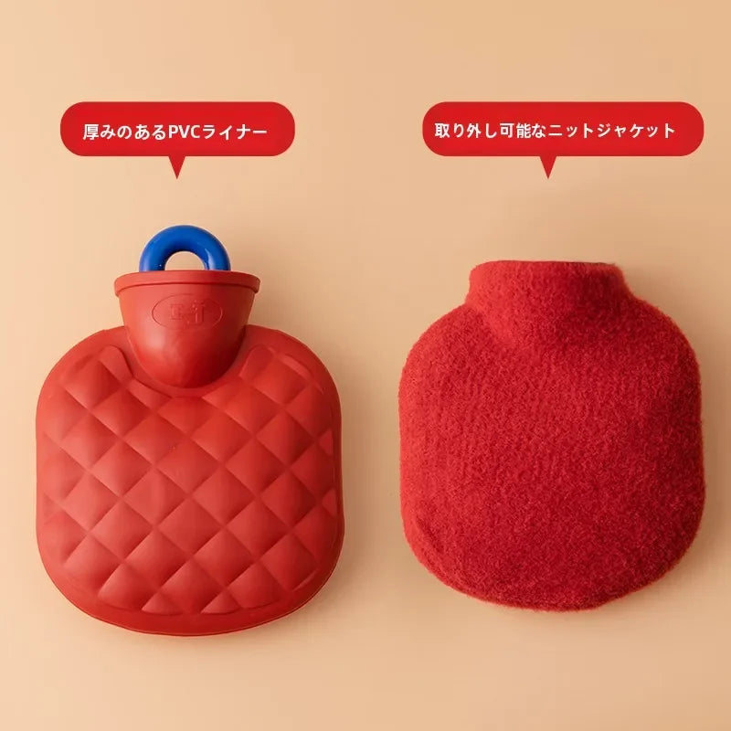 350/800ML Hot Water Bottles Bag Water-filling Hot-water Bag for Female Warm Belly Hands and Feet Keep Hand Warmer Hot WaterBag