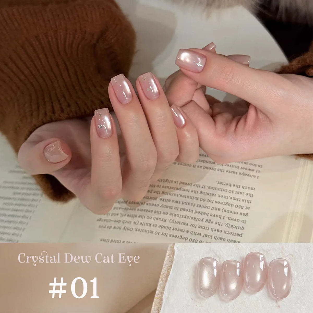 WS 10ml Light Flow Cat Magnetic Gel Nail Polish for Whitening in Autumn And Winter Semi Permanent Gel Manicure DIY Nail Art