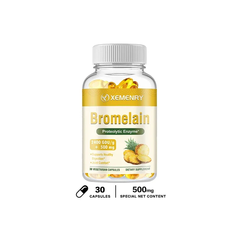 Bromelain Capsules - Supports Joint Health, Improves Digestive Health, Relieves Pain, and Boosts Immunity