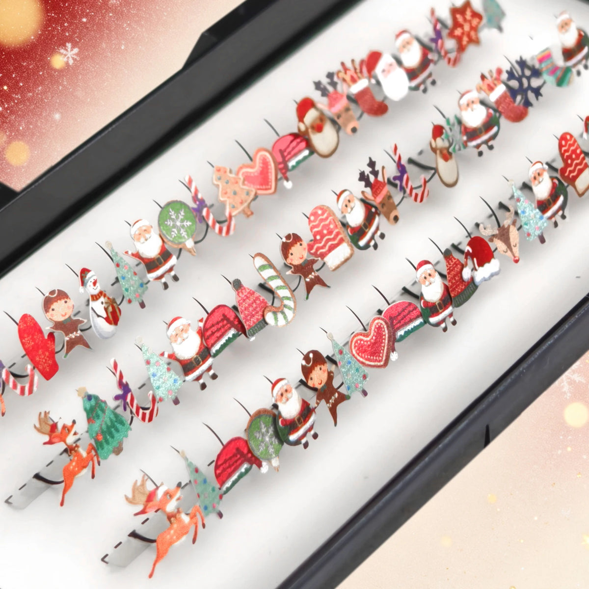 Honey Christmas Eyelash Extensions Glitter A/M Lashes DIY Snowflake Eyelash Christmas False Lashes 10-15mm