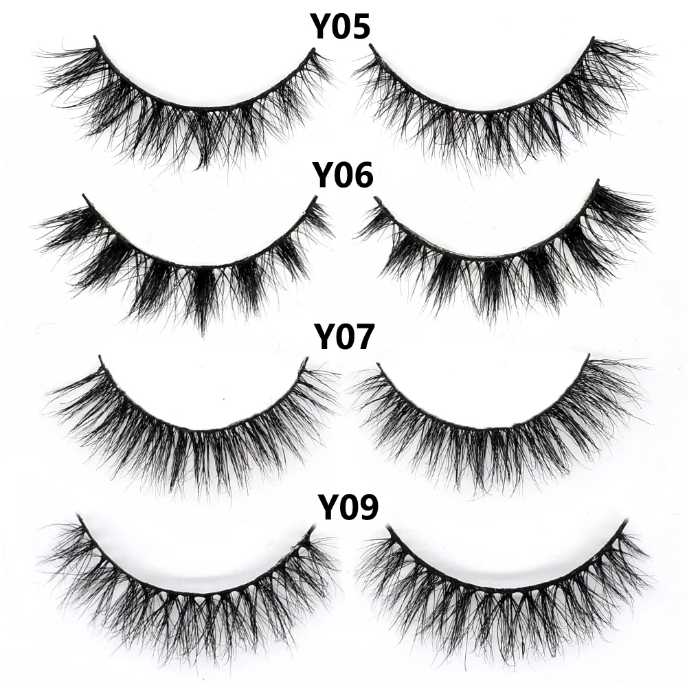 Half Lashes Short Mink Eyelashes Fluffy Soft False Eyelashes Wispy Cross Strip Eye Lashes Natural Mink Eyelash Extension Makeup