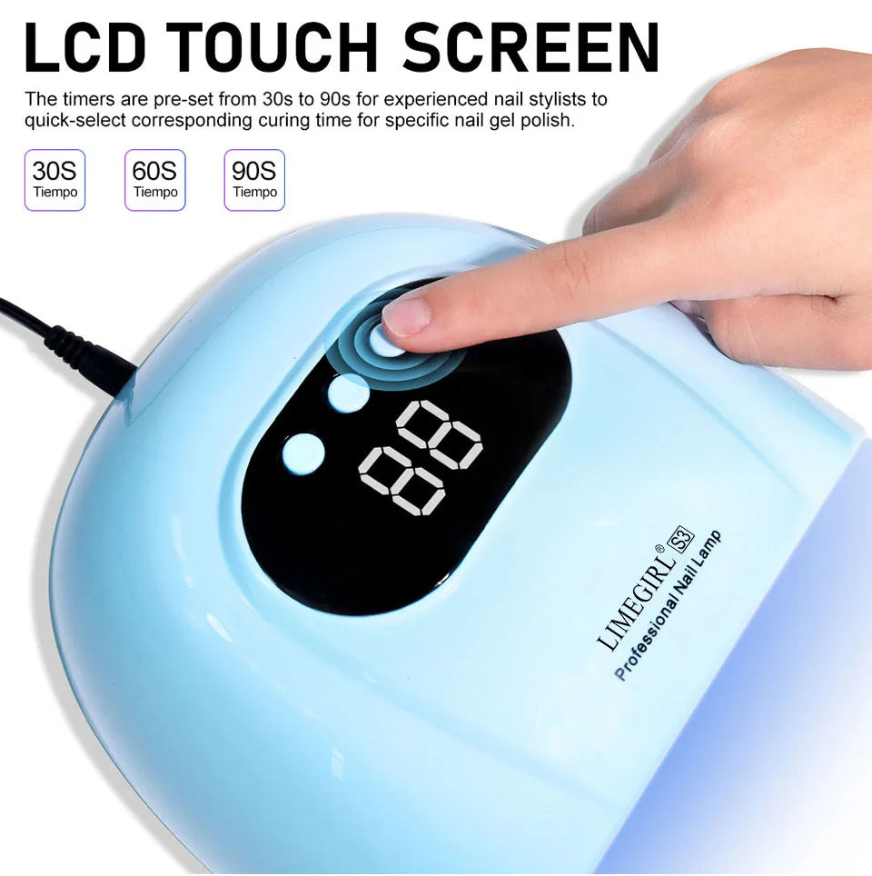 LIMEGIRL 24LED UV Lamp for Nails Gel Polish Varnish Drying With LED Display And Motion Sensing Professional Manicure UV Lamp for Acrylic Resin Dryer Home Use Tool