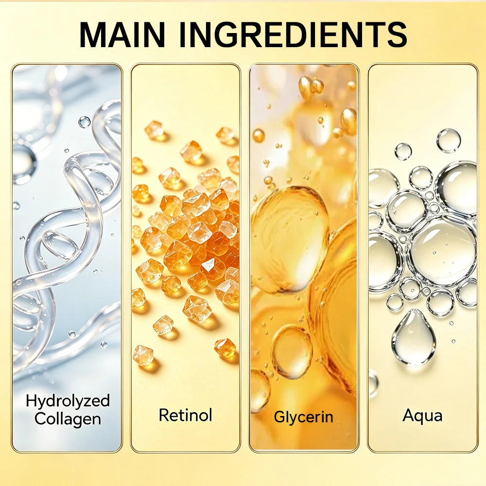 JUINHOU Collagen Retinol Face Cream Moisturizer Brighten Skin Elasticity Improving Soothing Face Skin Suitable for Daily Skincar