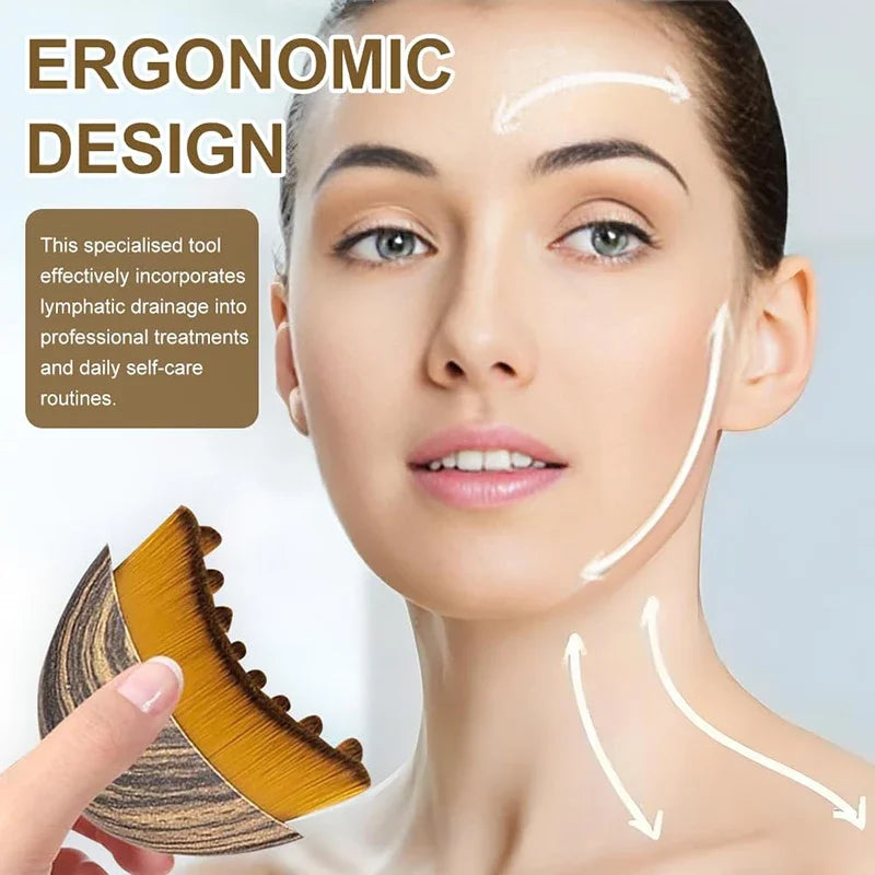 Contour Face Brushes 1Pc Lymphatic Drainage Massager Facial Massager Face Chin Skin Sculpting Tool for Face Ergonomically Makeup