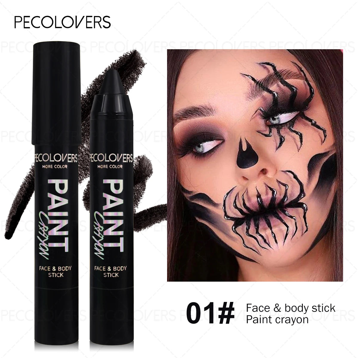 1Pc Body Painting color pen, Halloween Makeup Pen, Cream Like, Waterproof, Easy to Color, Carnival/Mardi Gras/Masquerade