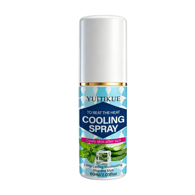 YUITIKUE Cooling Spray, Refreshing Aloe Mint Mist, After Sun Skin Moisturizer for Summer Outdoor Daily Body Skin Care