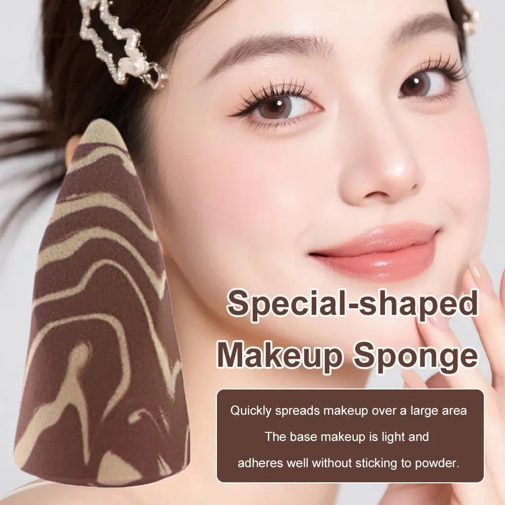 Non-latex Makeup Sponge Multi-shaped Special-shaped Cosmetic Sponge with Conical Cut Oblique Cut Water Drop Makeup Tool