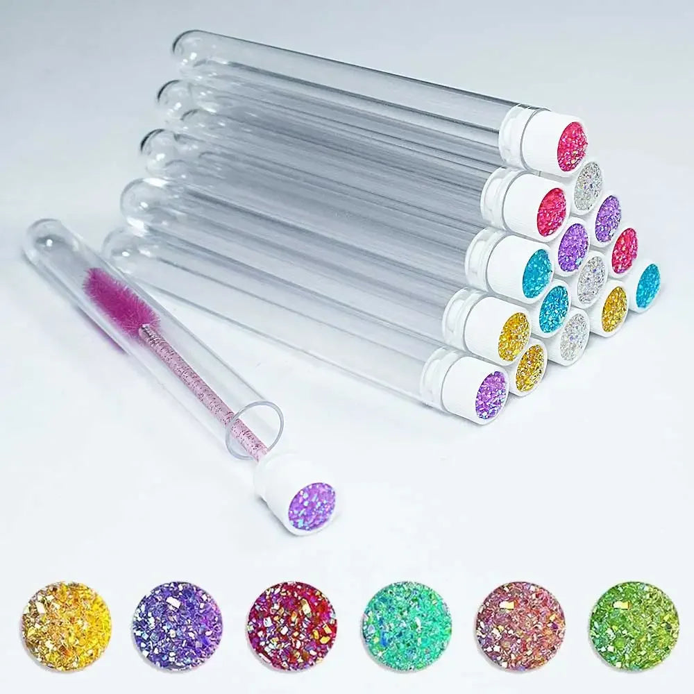 1/50pcs Reusable Makeup brushes tube eyelash brush eyebrow brush with New eyelash resin drill replaceable brushes dust-proof