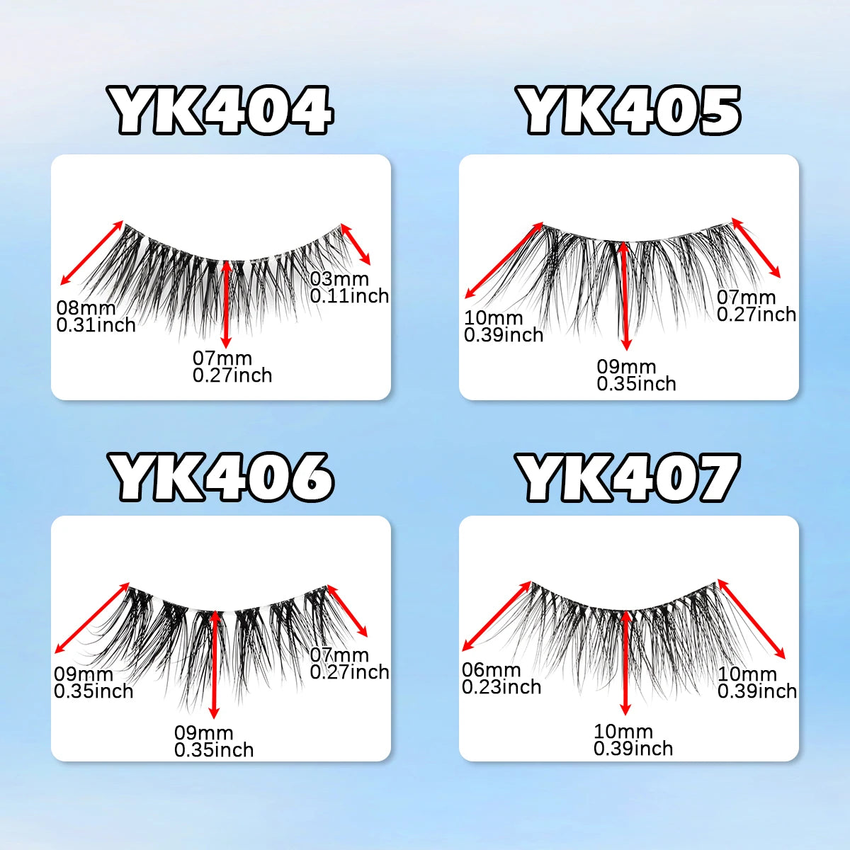 6/10 Pairs Half Lashes 3D Mink Lashes Faux Mink Fluffy Lash Soft Full Thick Wispy Eyelash Dramatic False Eyelashes Makeup