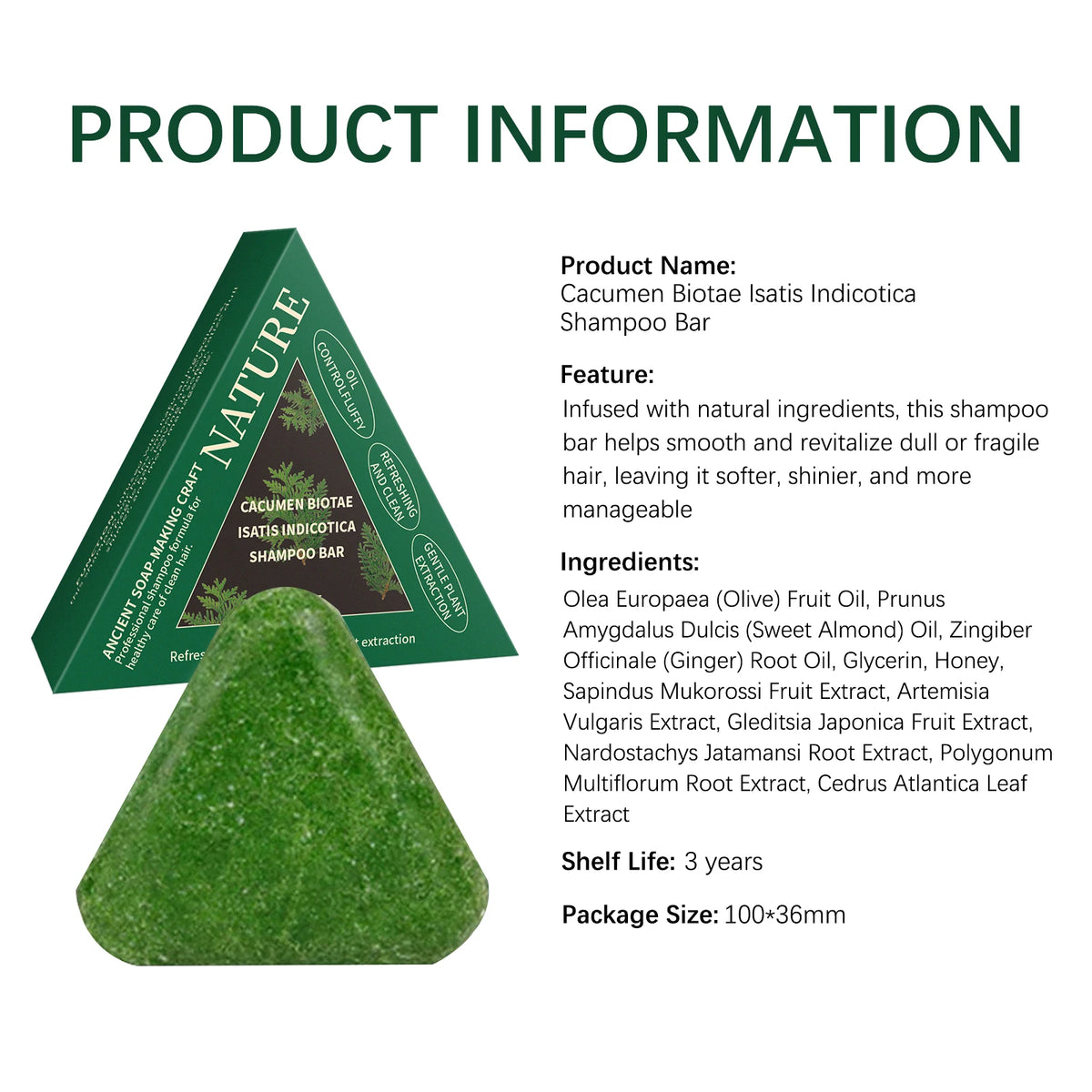 Polygonum Multiflorum Soap Smooth Nourishing Hair Cleaning Natural Plant Extract Repair Damaged Frizz Soft Silky Moisturizing