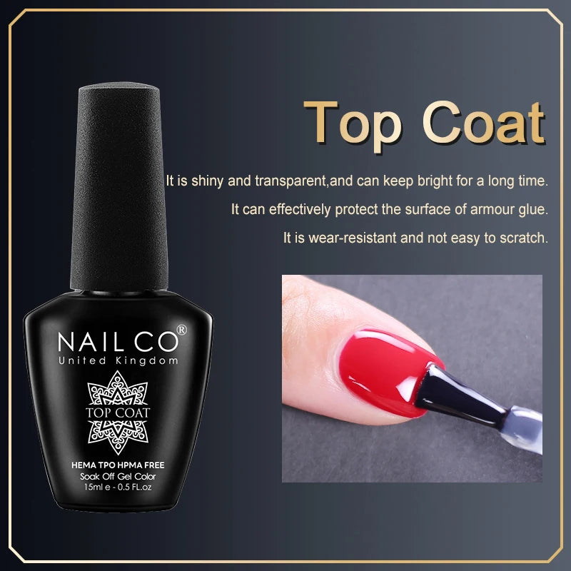 NAILCO 15ml TPO-Free Nail Gel Polish Vernis Semi Permanent Nails Art Manicure Design Hybrid Remover Gel Top Coat Ongle Gel UV