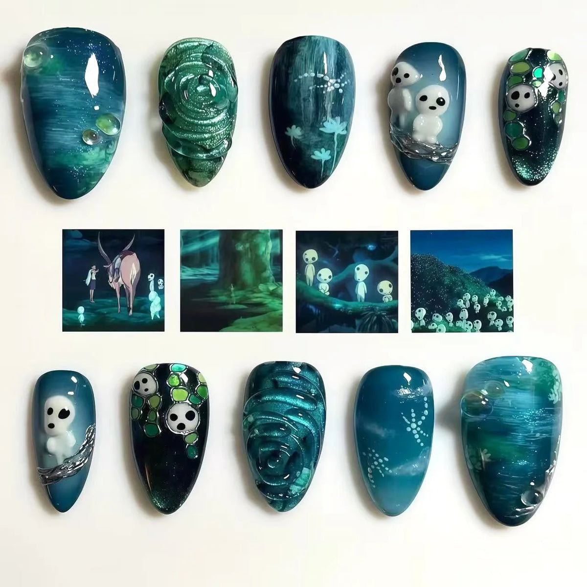 Halloween Pink White Color Press on Nails With 3D Ghost Design Almond Fake Nails INS Sweet Star Moon Decor False Nails 30pcs