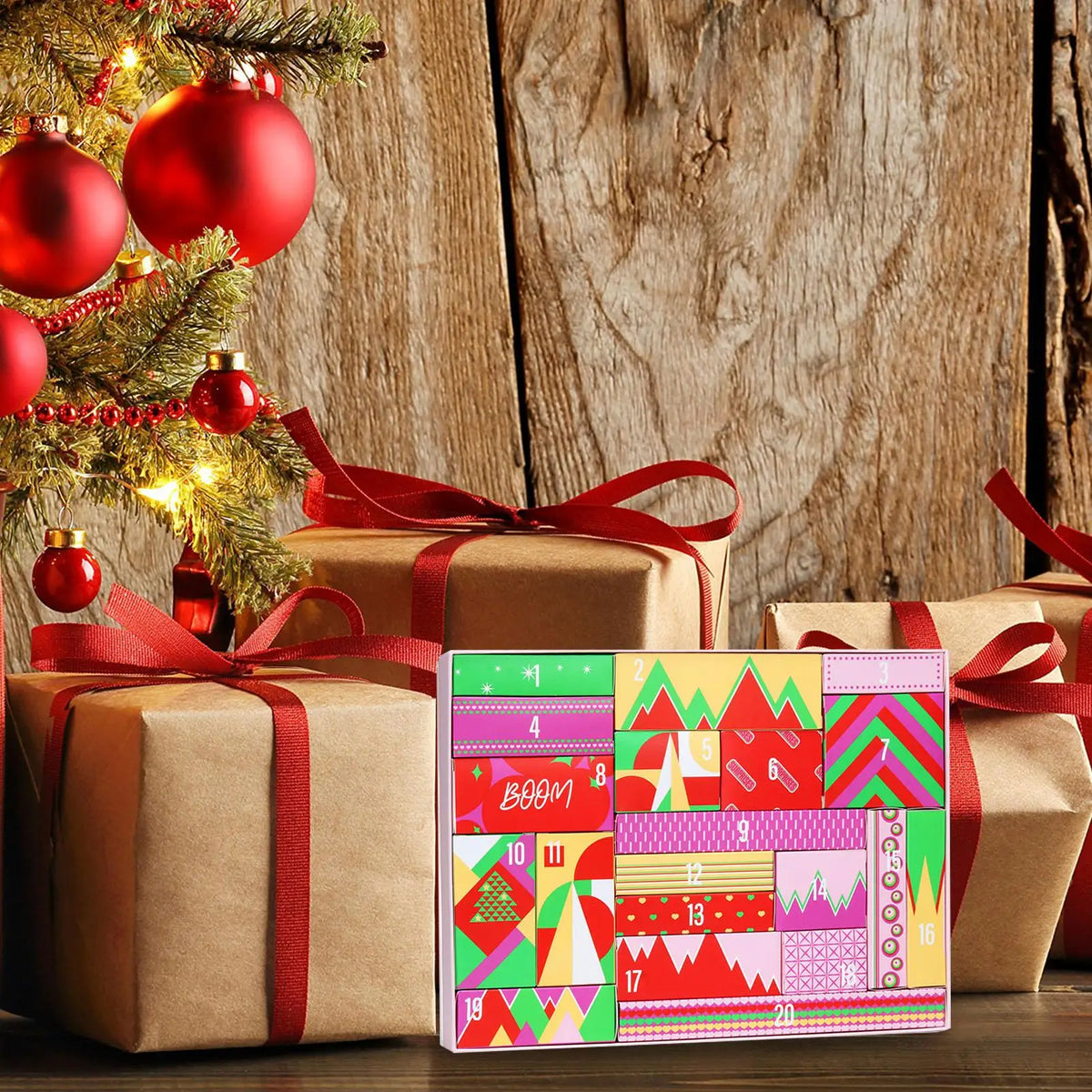 Christmas Advent Calendar 2025 Makeup Tools Countdown Calendar Gift Boxes Lipstick Eye Shadow Makeup Tools Gift Box Party Favors