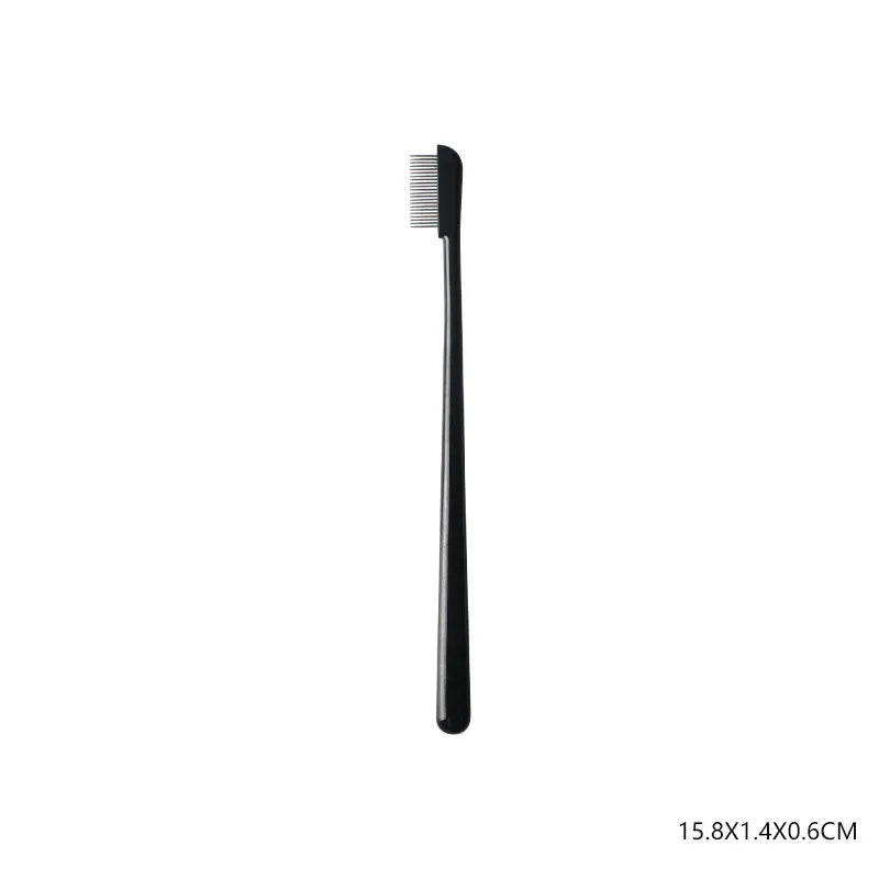 1 Pcs Black Foldable Eyelash Brush Comb Beauty Makeup Lash Separator Stainless Steel Eyelash Curler Mascara Curl Cosmetic Tool