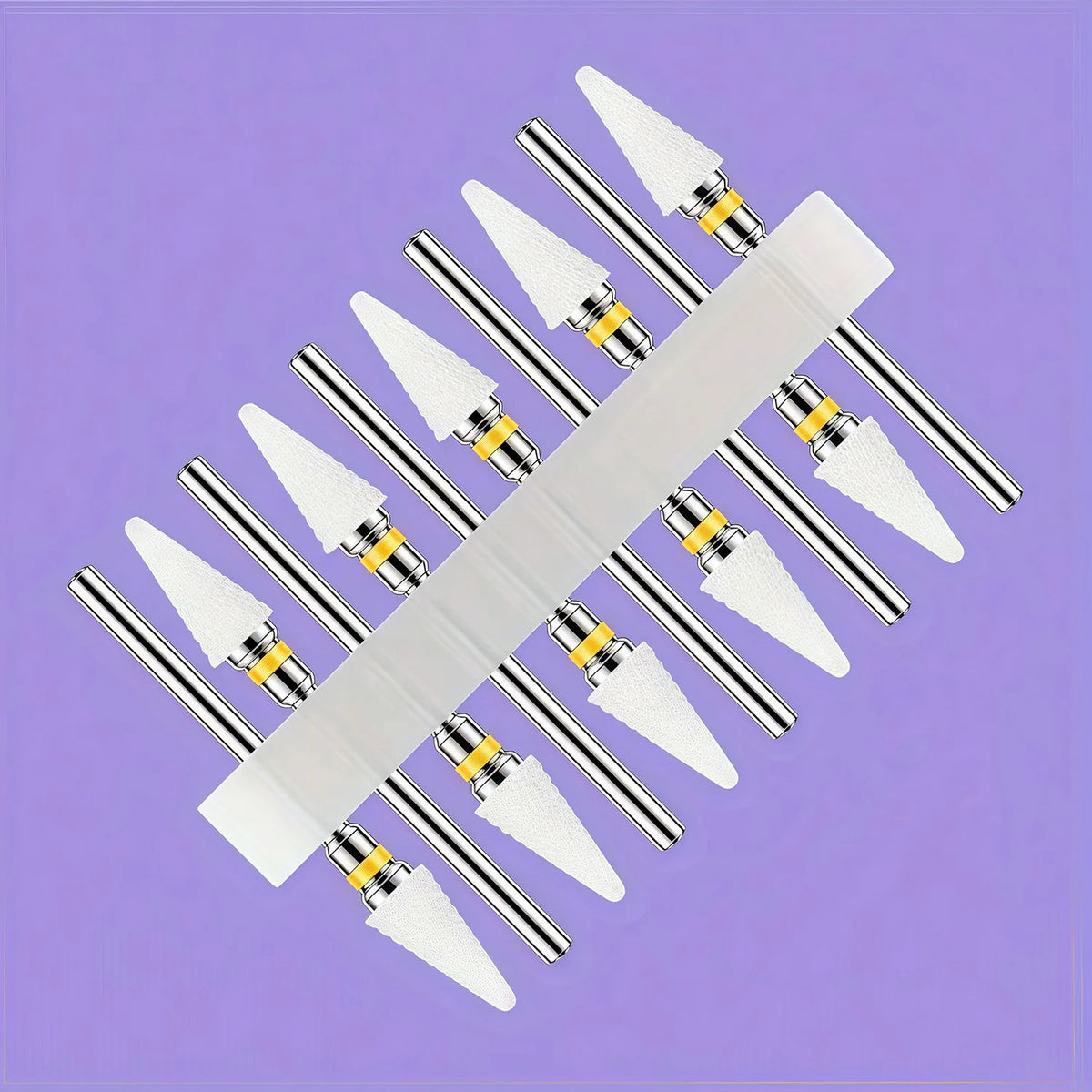 10pcs Ceramic Nail Buffering Heads for Perfect Nail Finish Professional Grade Ceramic Material for Smooth And Shiny Nails