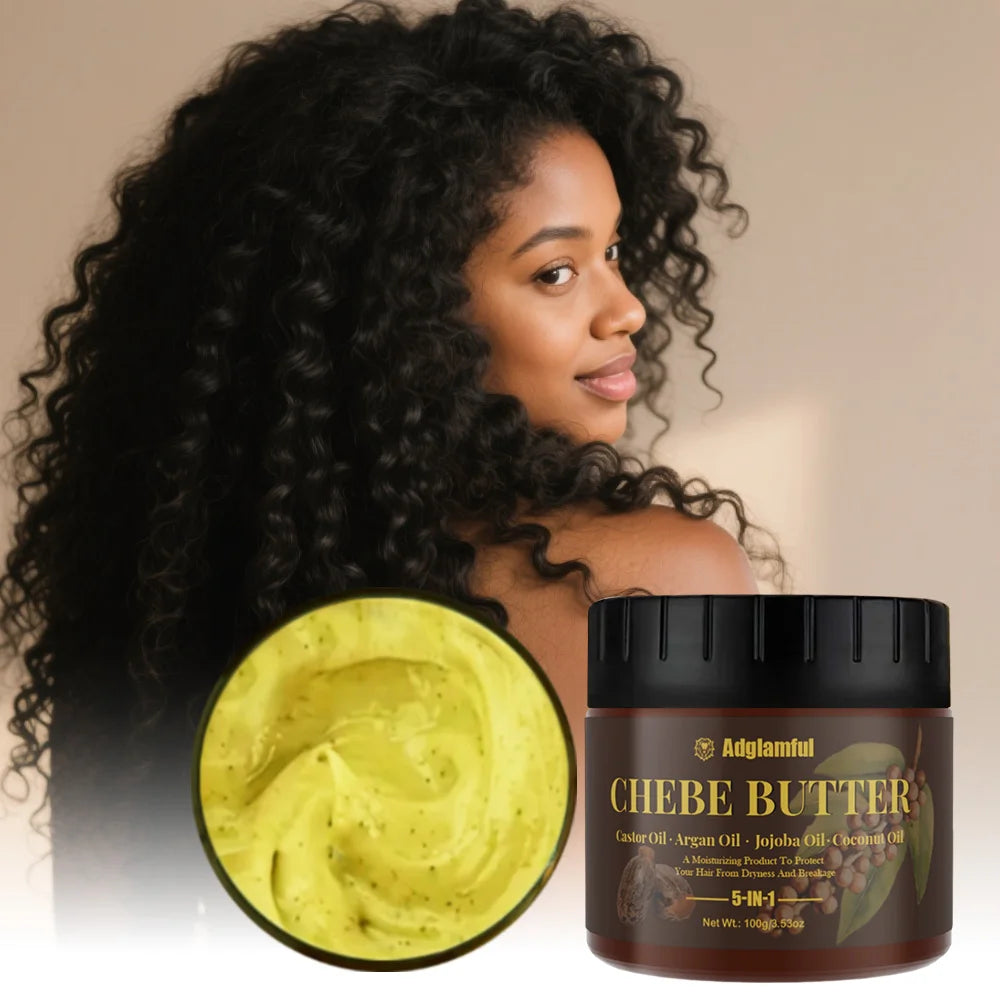 Chebe Butter Hair Oil 100g – 5-in-1 Deep Moisturizing Treatment for Frizz Control, Curly & Damaged Hair