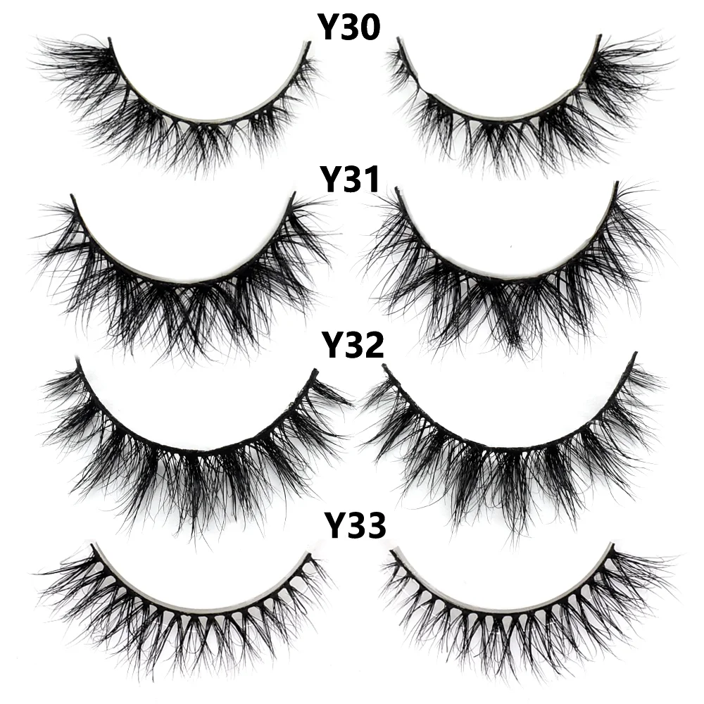 Half Lashes Short Mink Eyelashes Fluffy Soft False Eyelashes Wispy Cross Strip Eye Lashes Natural Mink Eyelash Extension Makeup
