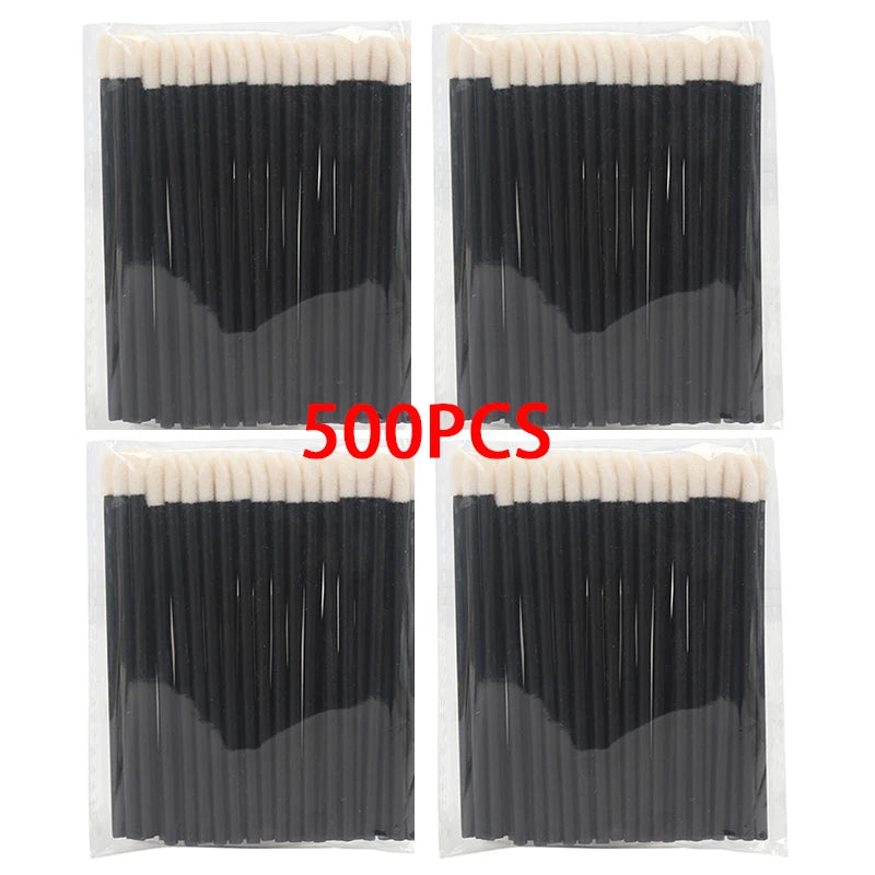 300/500PCS Crystal Lip Brushes Set Lipstick Gloss Wands Applicators For Eyelash Extension Makeup Brush Beauty