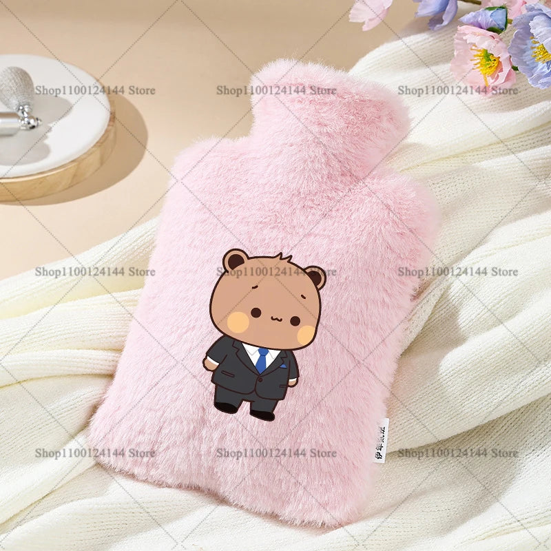 1000ml Bubu Dudu Yier Bear Panda Hot Water Bag Removable Winter Water Bottle Cover for Hot Water Can Be Reused Lady Belly Warmer