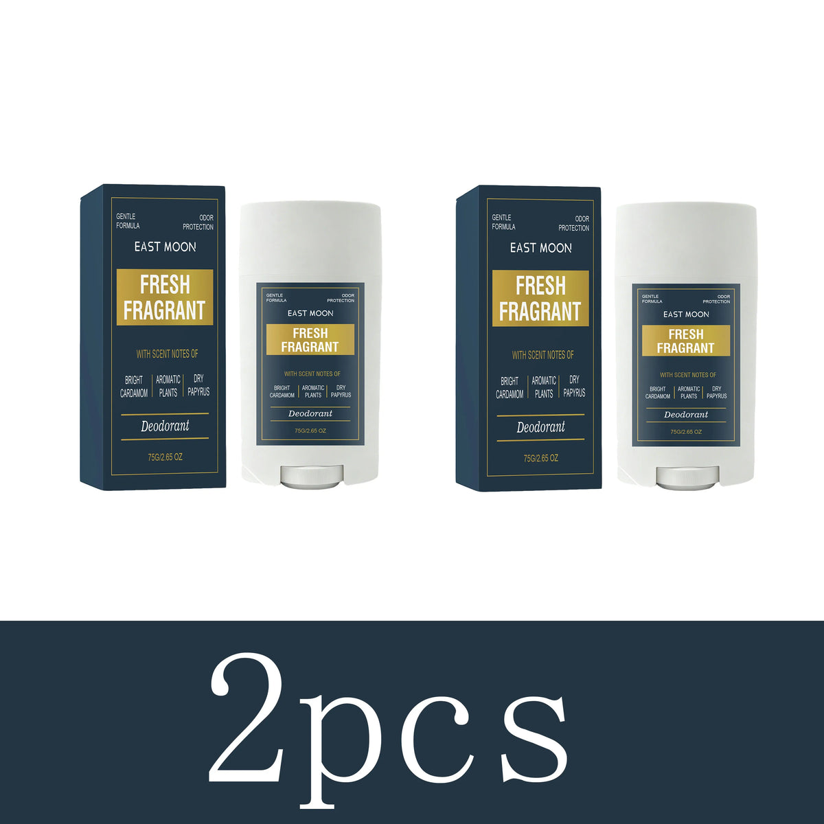 Fresh Fragrant Deodorant Stick for Men, Gentle Formula Odor Protection, Cardamom Papyrus Natural Scent Body Deodorant