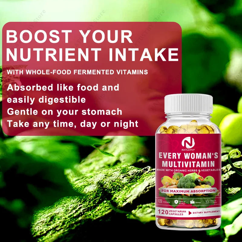 Multivitamin For Women Capsules Support Hormone Balance, Skin, Heart, Brain, Bone, Immune Health