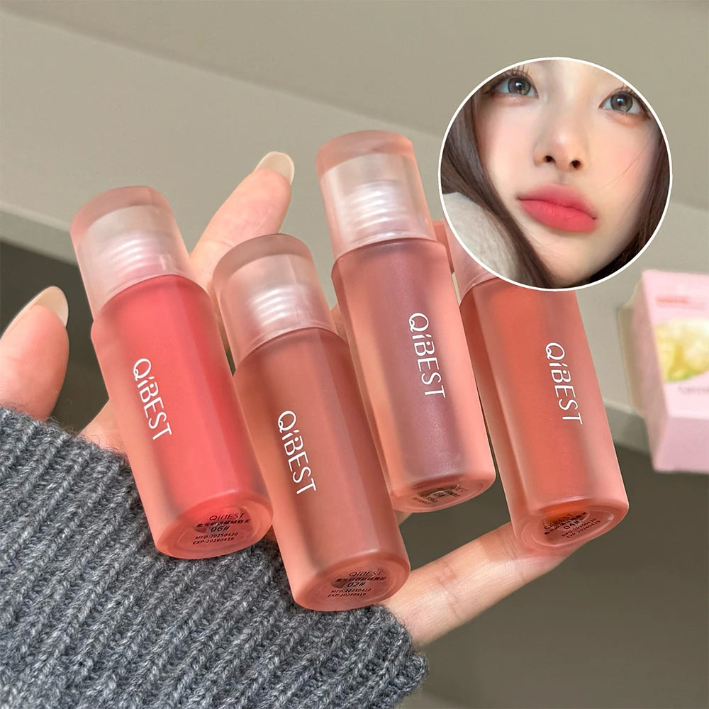 QIBEST 6 Colors Matte Liquid Lipstick Velvet Durable Lip Gloss Sexy Red Lip Stain Makeup Waterproof Lasting Lip Mud Cosmetics