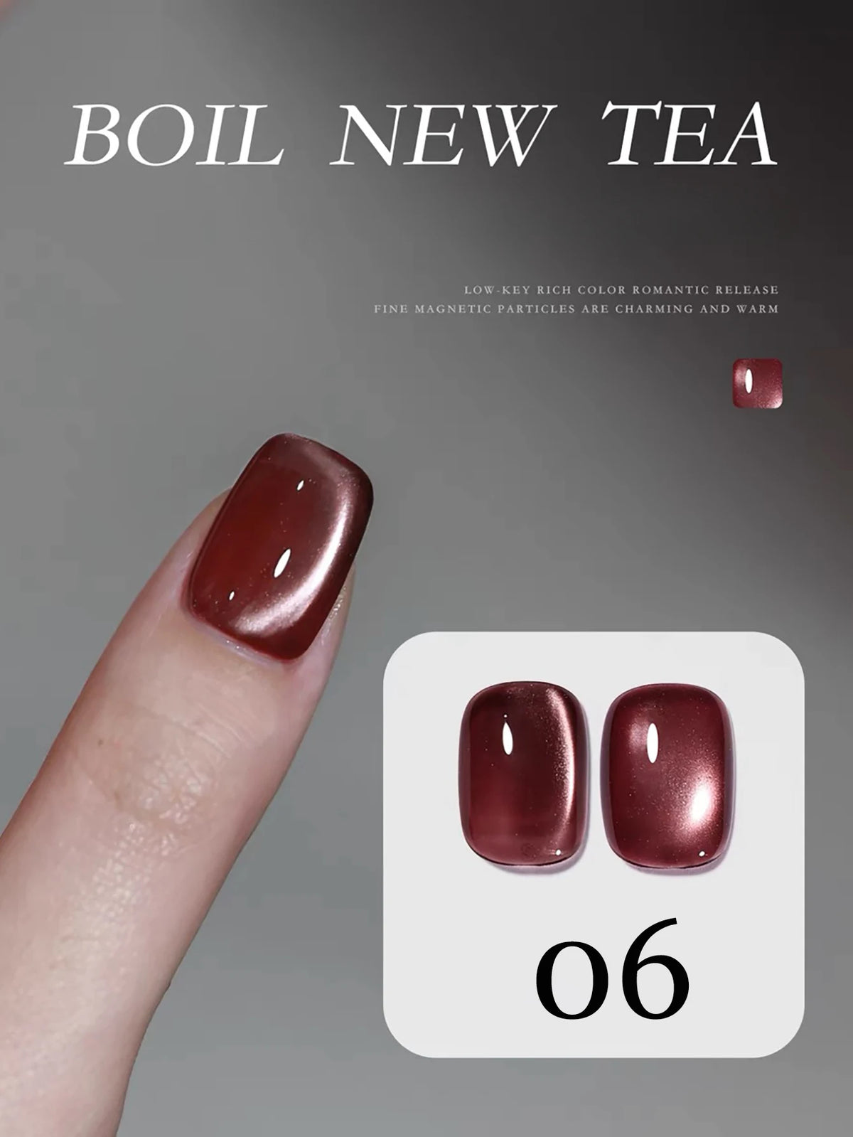1-12pcs WS Autumn Winter Nails Golden Red Cat Eye Gel Nail Polish Whitening Popular Dopamine Nail Shop Nail Art Nail Supplies