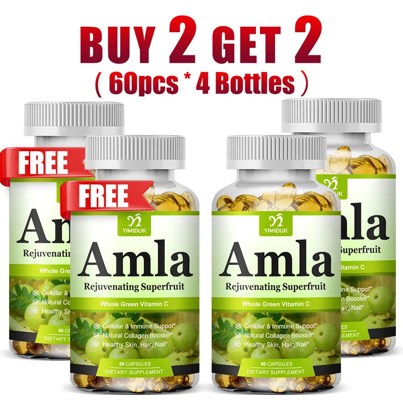 Buy 2 Get 2 Free! Pure Amla Vitamin Capsules, Boosts Immunity, Enhances Digestion, Natural Vitality & Wellness Support