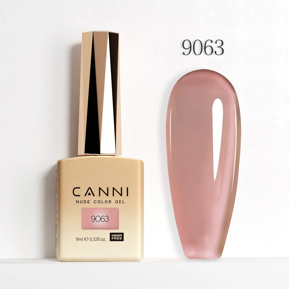 CANNI Hema Free Nail Gel Polish Christmas Red Color Collection Semi Permanent Nail Dehydrator Primer 9ml French Gorgeous Color
