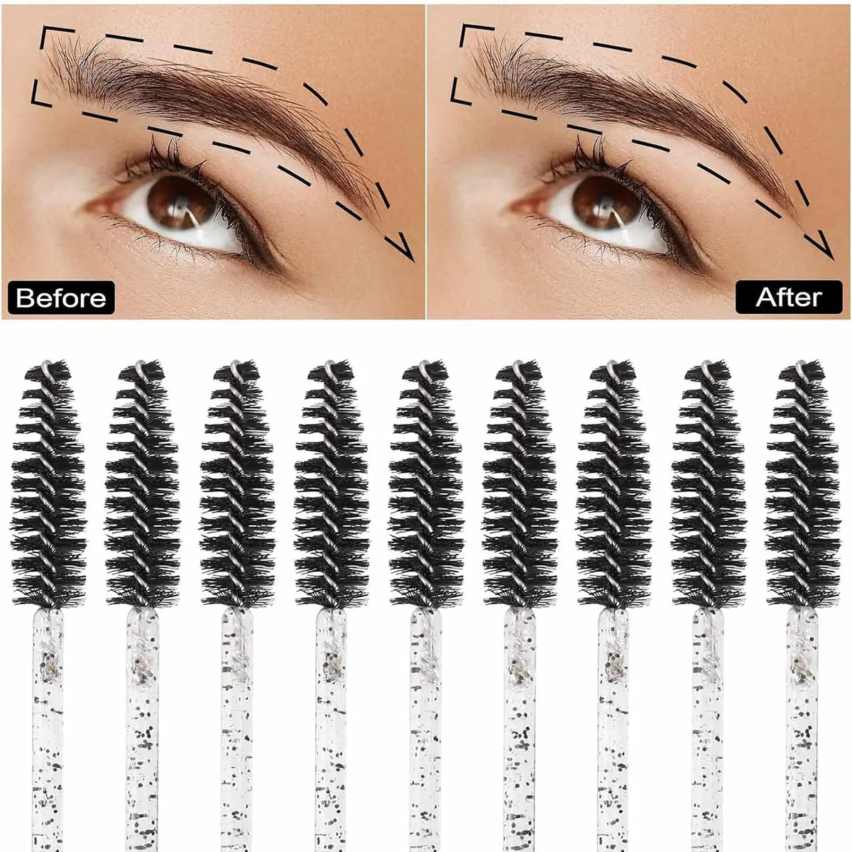 100/1000pcs  Disposable Mascara Wands Eyelash Brush Spoolies for Eyebrow Eye Lash Extension Colorful Beauty Tools