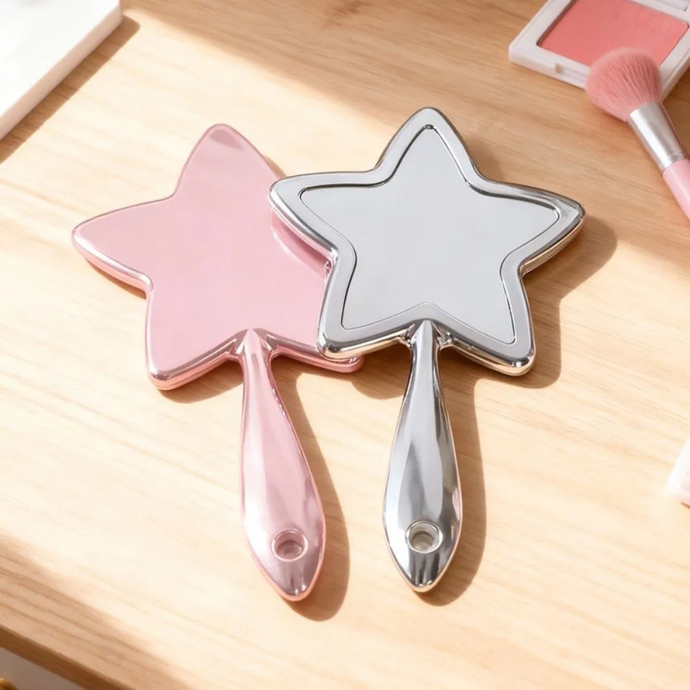 New Single-sided Handheld Mirror High-definition Portable Make-up Mirror Hanging Hole Wall Mountable Dental Mirrors Gift