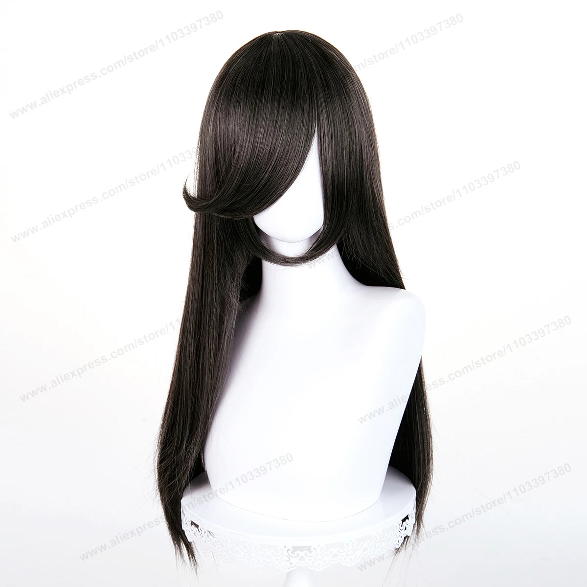 60cm Long Straight Cosplay Synthetic Wig With Bangs Golden Yellow Green Blonde Purple Heat Resistant Hair Anime Wigs + Wig Cap